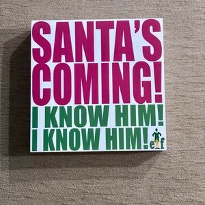 Christmas Holiday sign: Santa & Elf